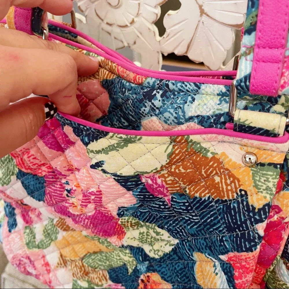 Vera Bradley Glenna Tote in Super Bloom - Picture 5 of 8